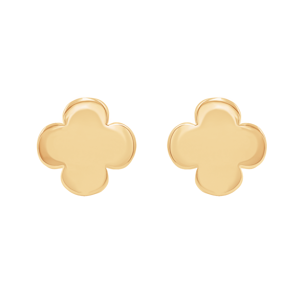 Ohrstecker Etincelle Kleeblatt 0,6 cm aus 585er Gelbgold - Vorderansicht