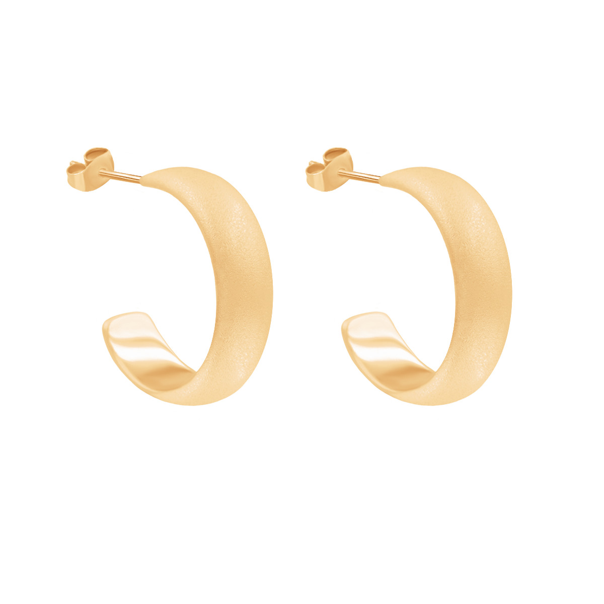 Ethno Ohrringe No.1, 1,3 cm, vergoldet - Vorderansicht