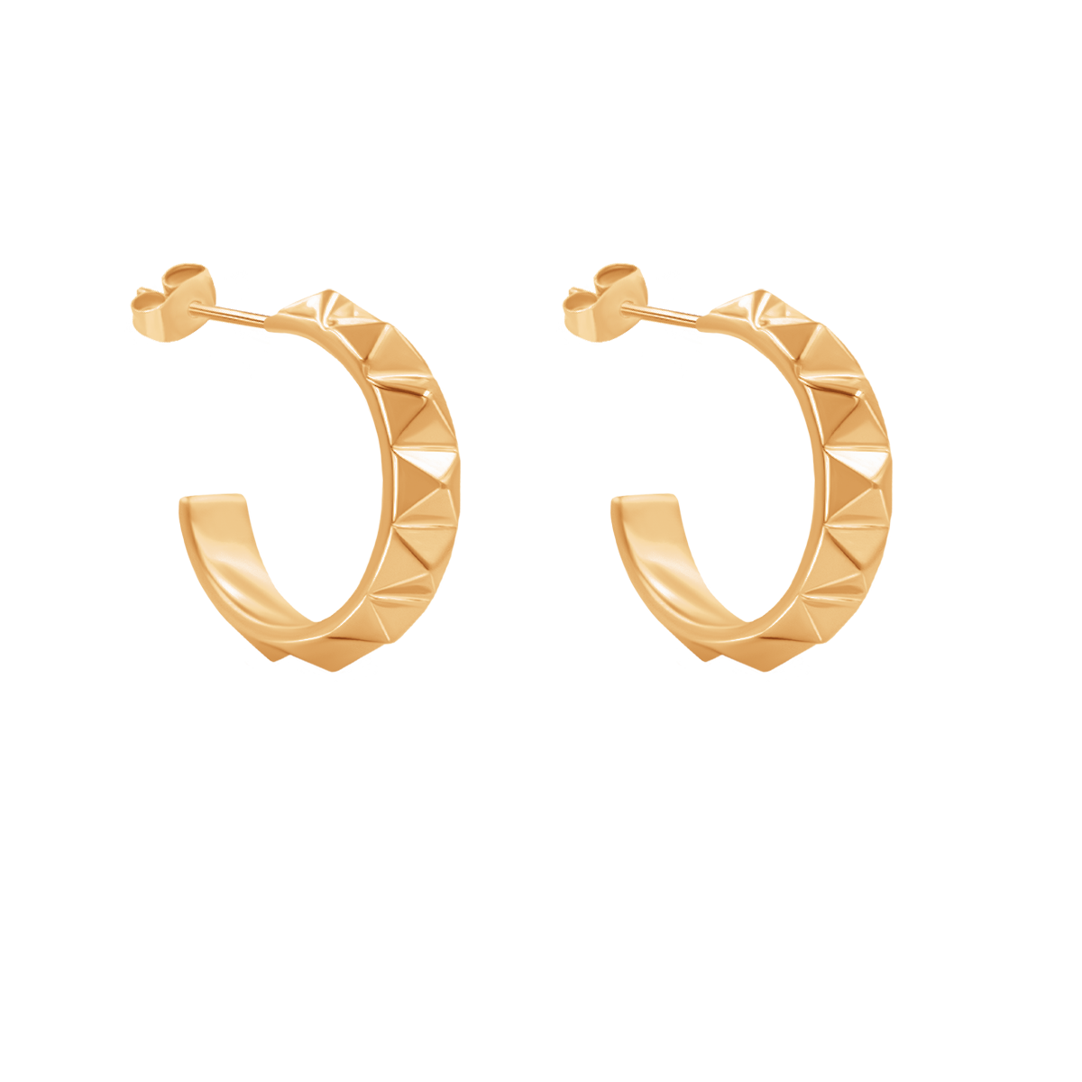 Ethno Ohrringe Ethno No.3, 1cm, vergoldet - Vorderansicht