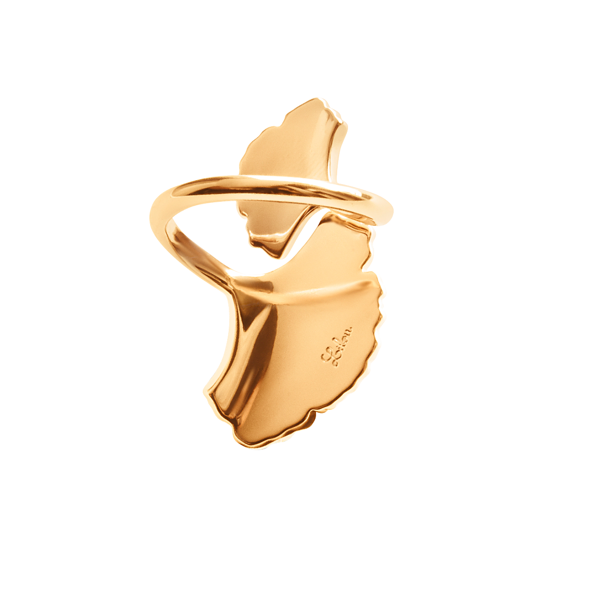 Ring Ginkgo vergoldet - Produktbild Lilou