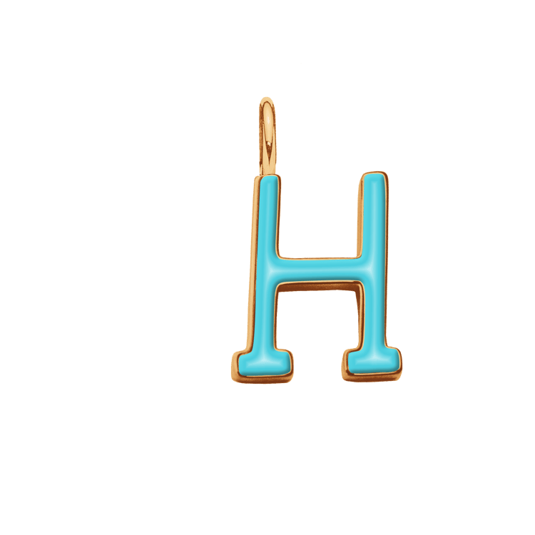 Emaillierte Buchstabe H
