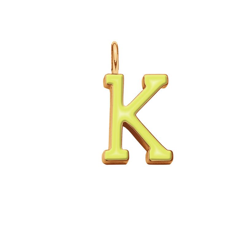 Emaillierter Buchstabe K
