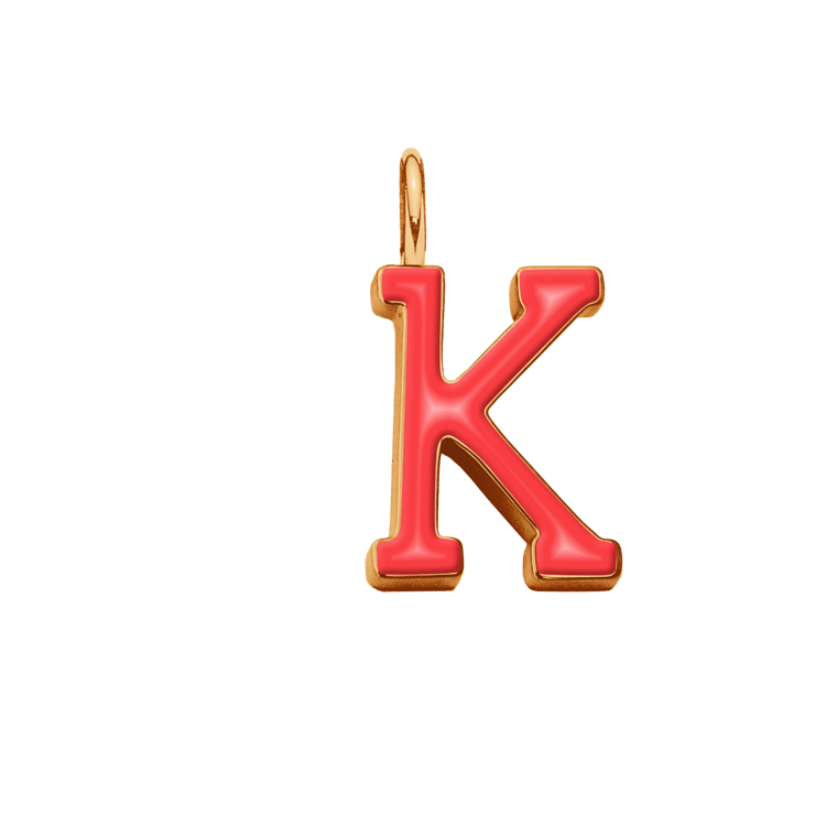 Emaillierter Buchstabe K