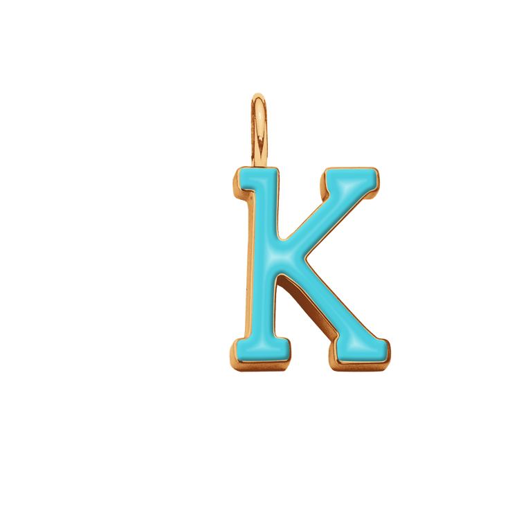 Emaillierter Buchstabe K
