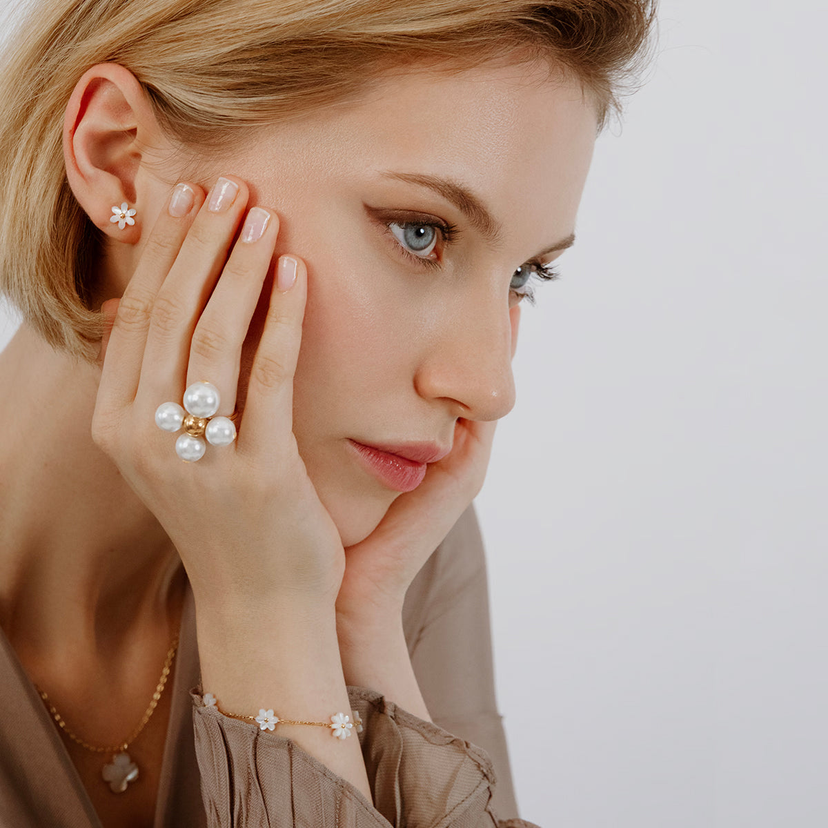 Ring Luck mit Perlen