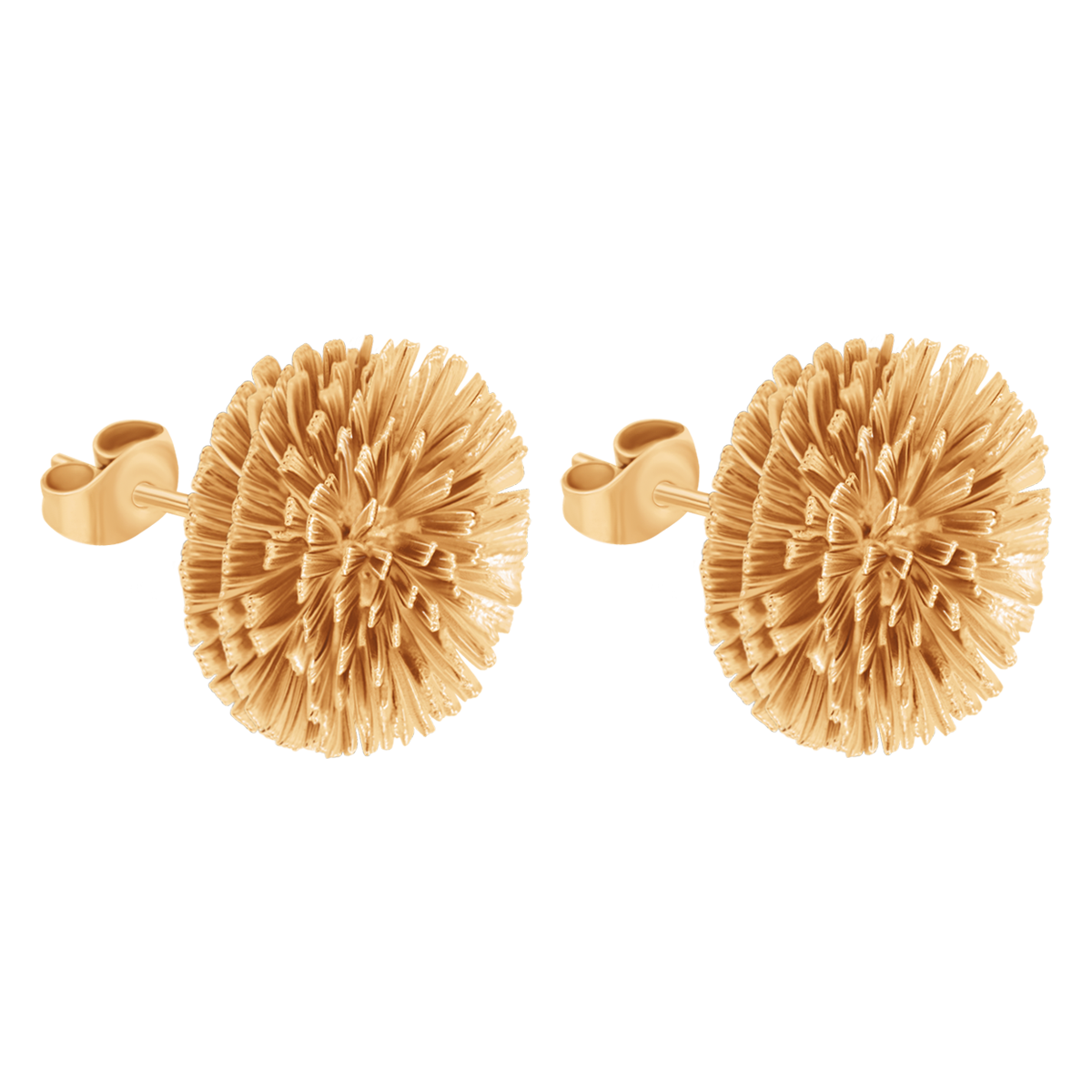 Bloom Ohrstecker 2,4 cm vergoldet