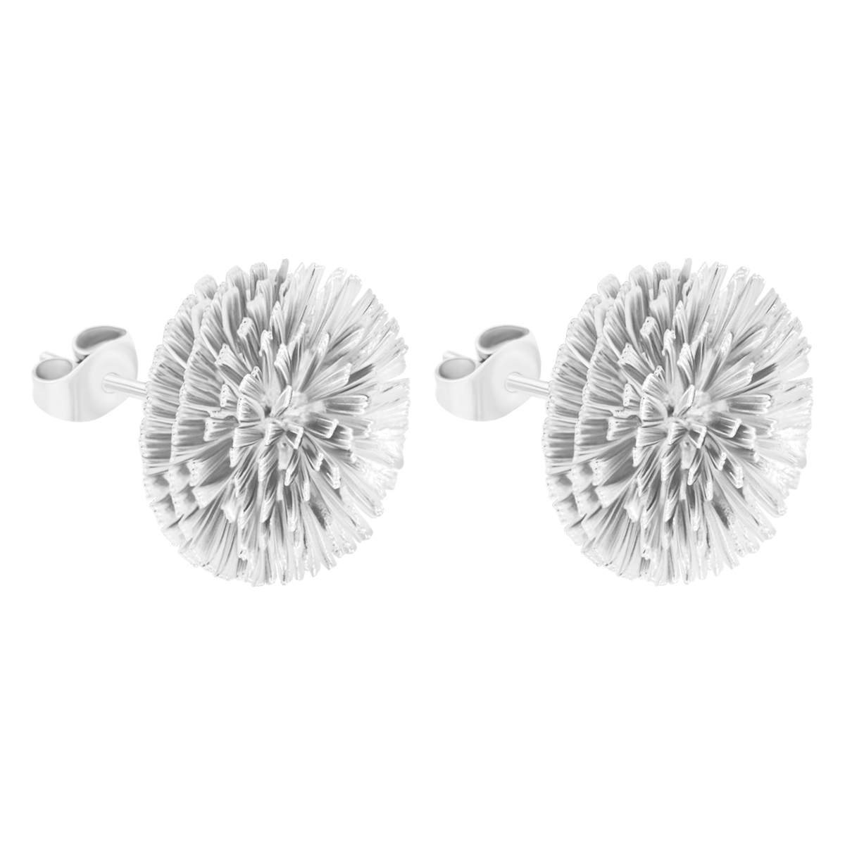 Bloom Ohrstecker 2,4 cm, versilbert