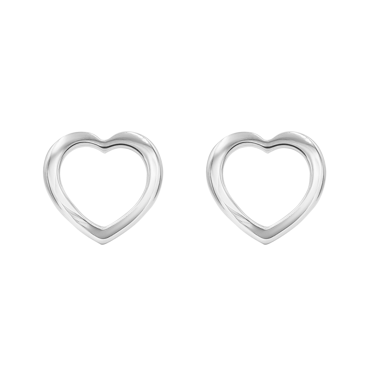 Ohrringe Herz offen gearbeitete silber - Vorderansicht