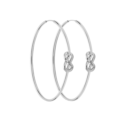 Ohrringe „Eternity“, 4 cm, silberfarben