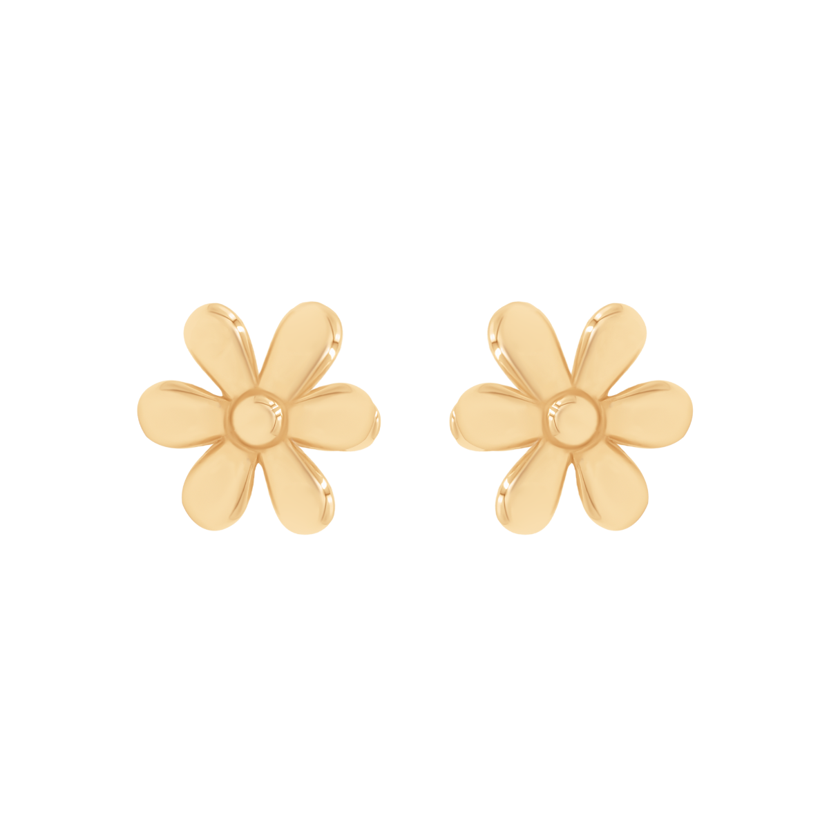 Flowers Ohrstecker vergoldet - Vorderansicht