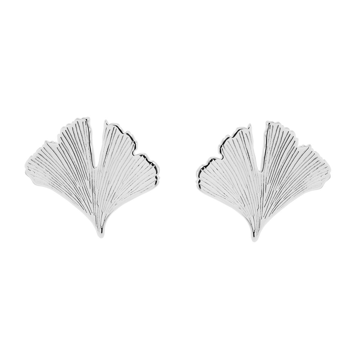 Ohrstecker Etincelle Ginkgo 925 Sterlingsilber - Vorderansicht