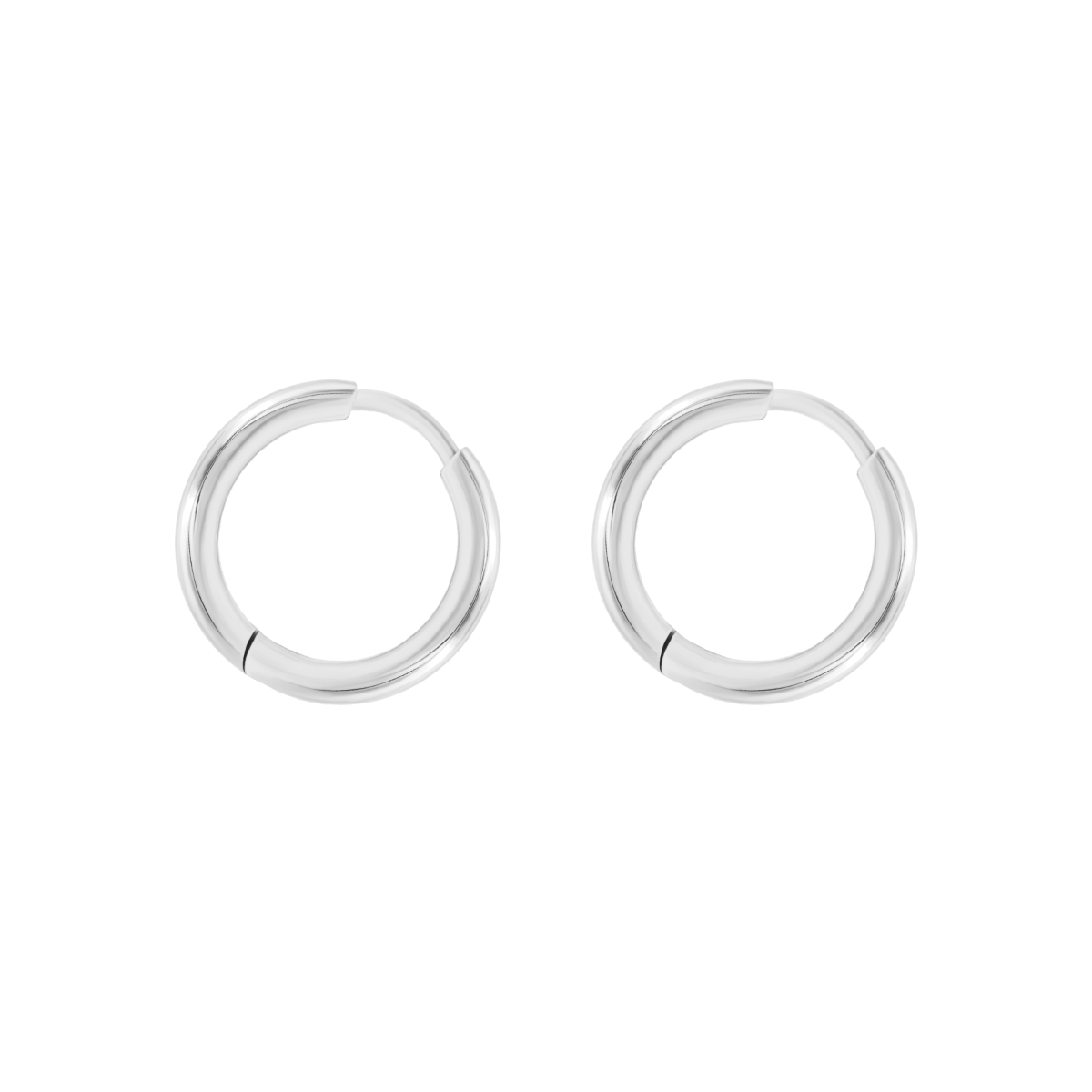 Kreolen 1,4cm versilbert - Detailansicht