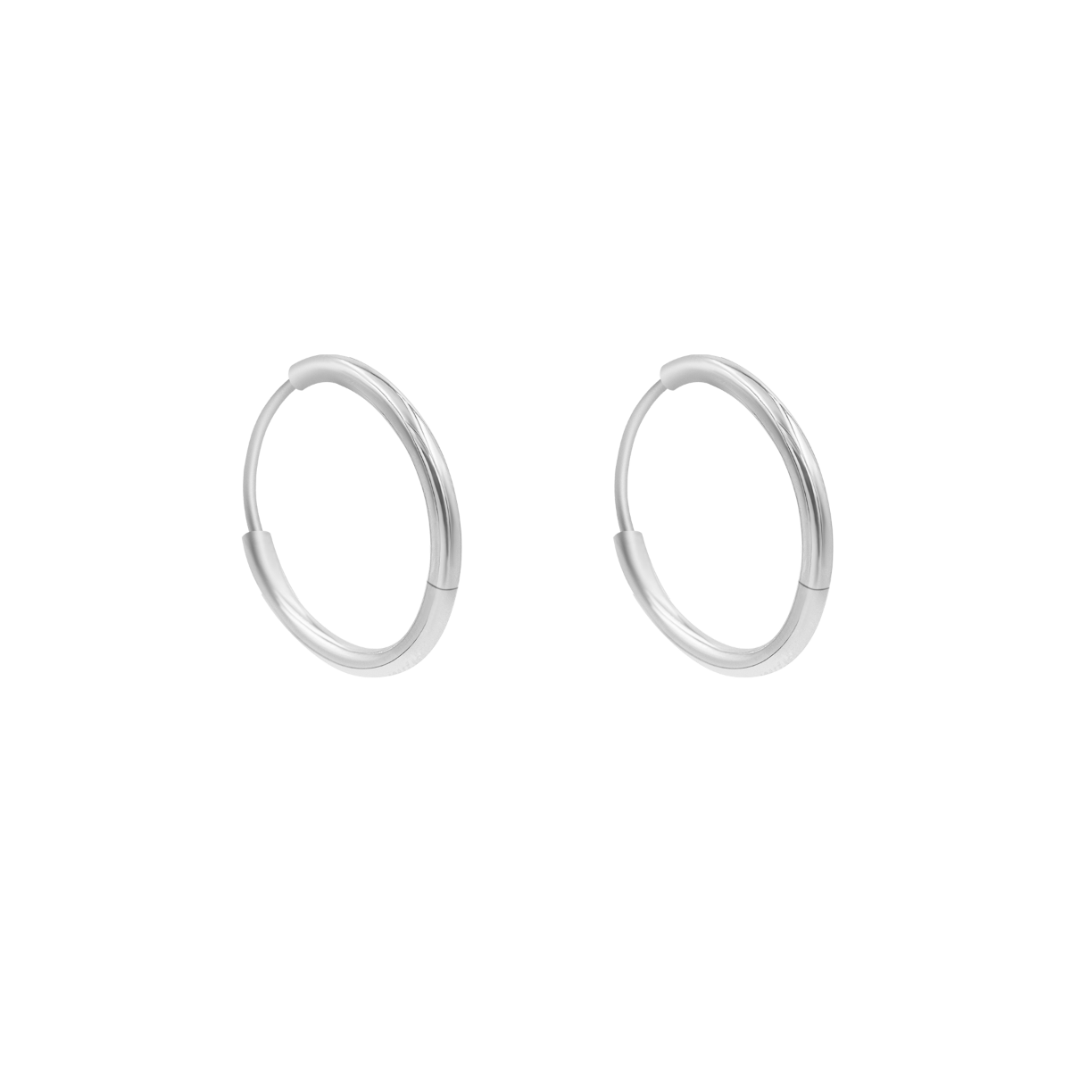 Kreolen 1,4cm versilbert - Vorderansicht