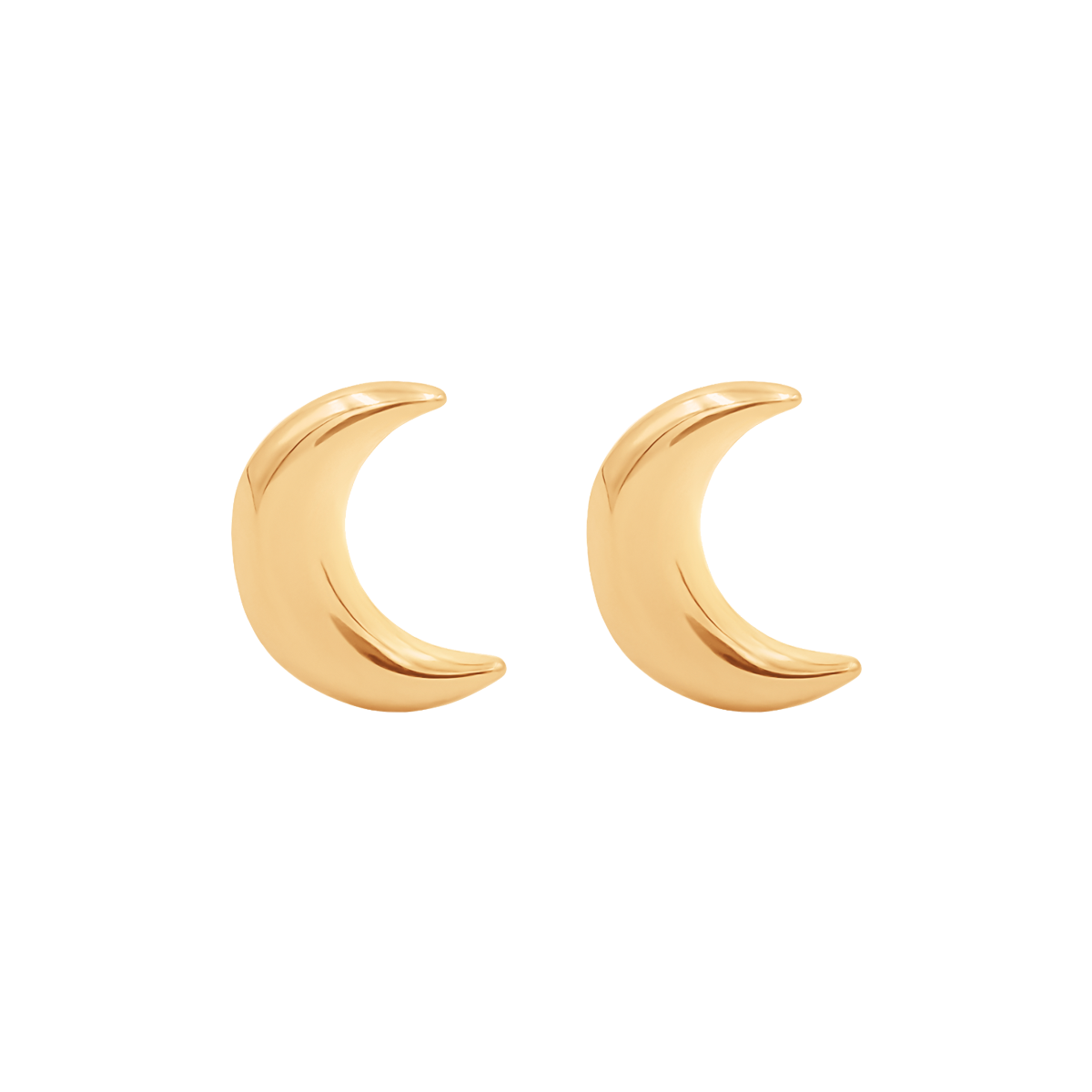 Ohrringe Mond vergoldet - Vorderansicht