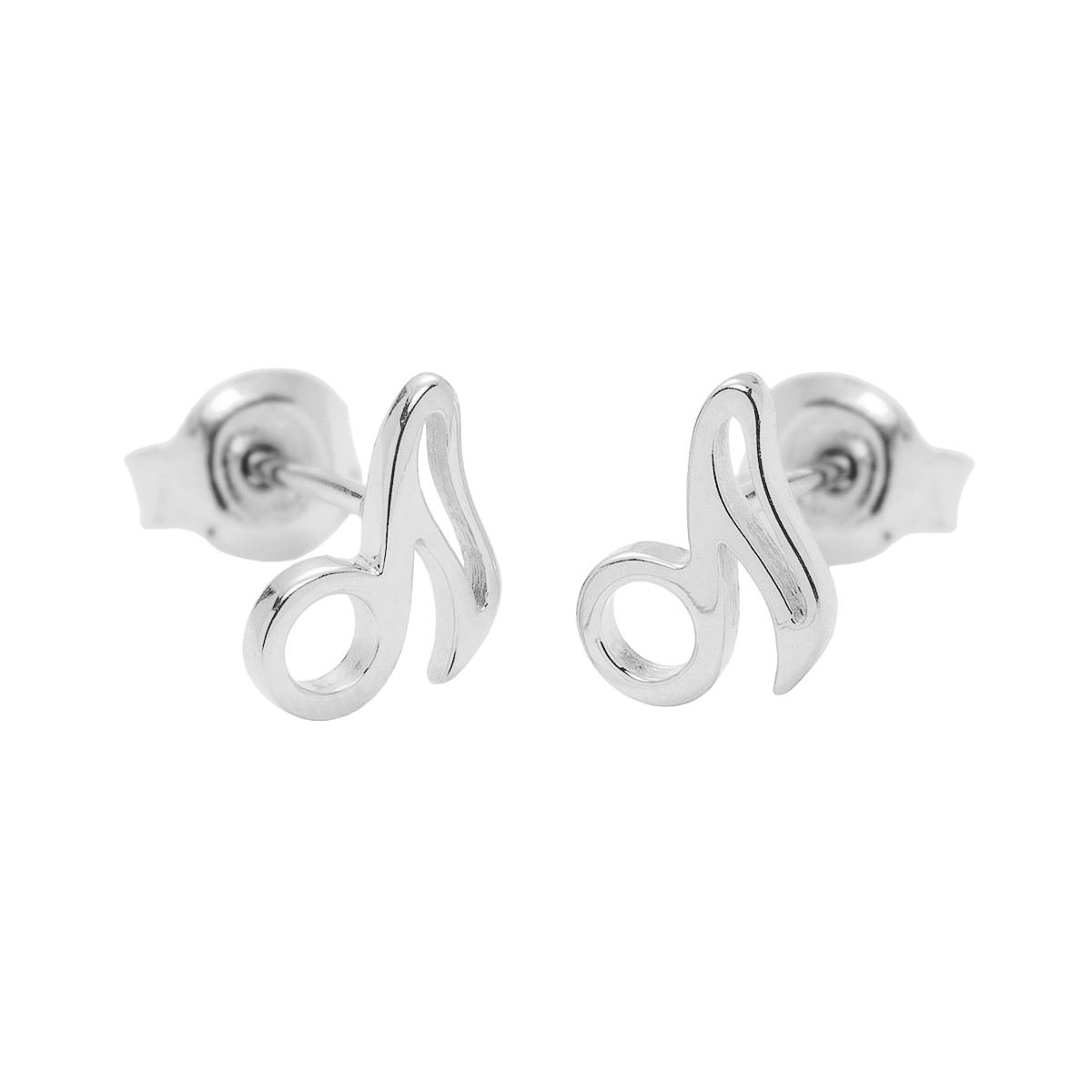 Ohrstecker Achtelnote silber - Vorderansicht