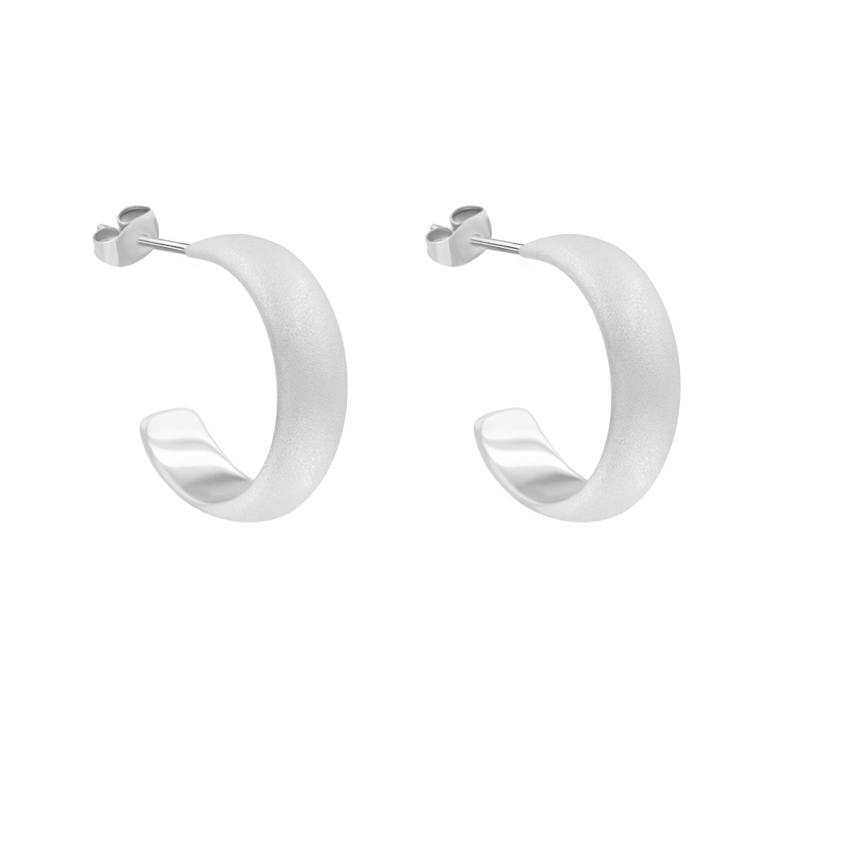 Mini-Ethno-Ohrstecker versilbert