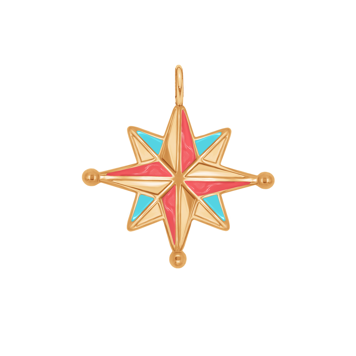 Anhänger Kompass 1,5cm - Vorderansicht