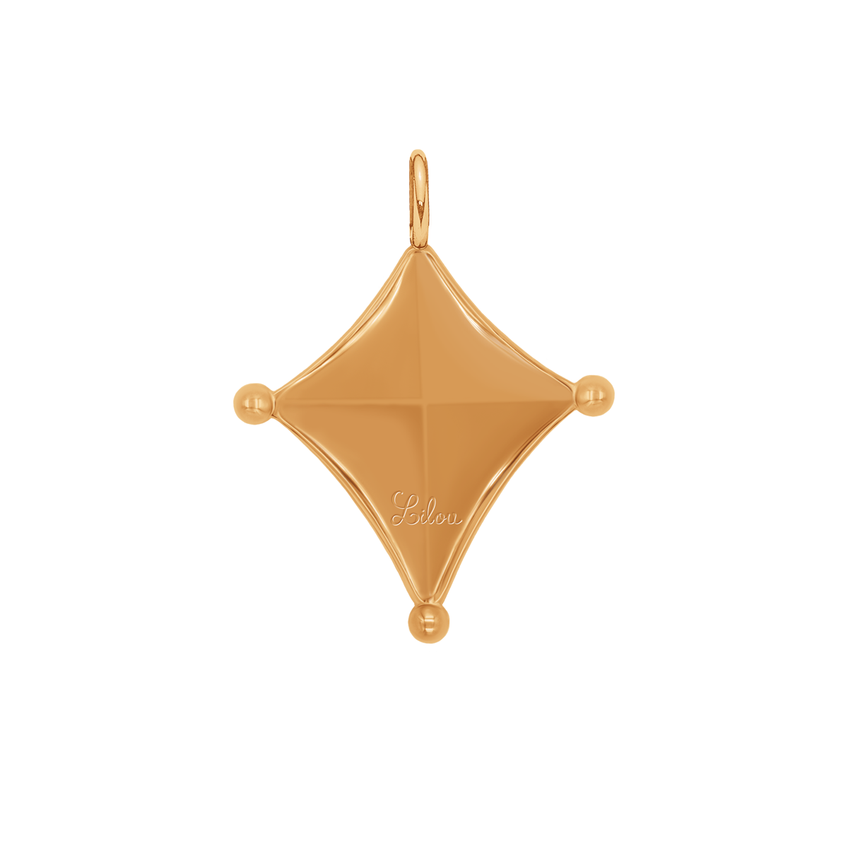 Anhänger Drachenform 1–1,5 cm, Rückseite, vergoldet, hängend – zweite Variante
