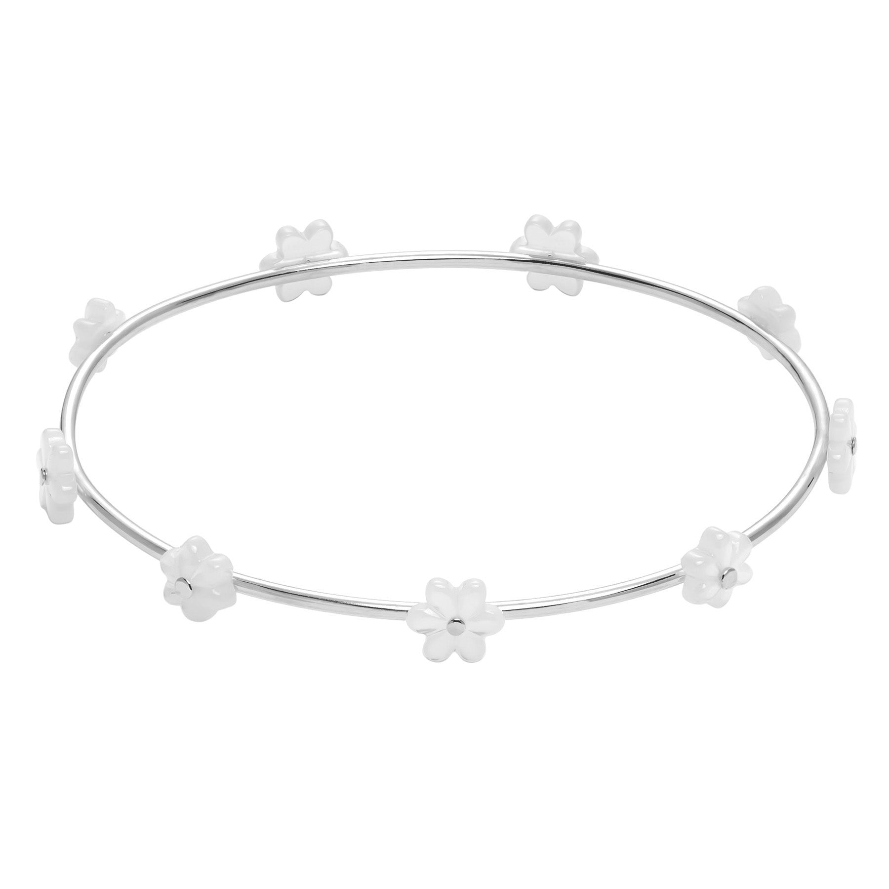 Armreif Flowers mit Vergissmeinnichtblüten aus Perlmutt