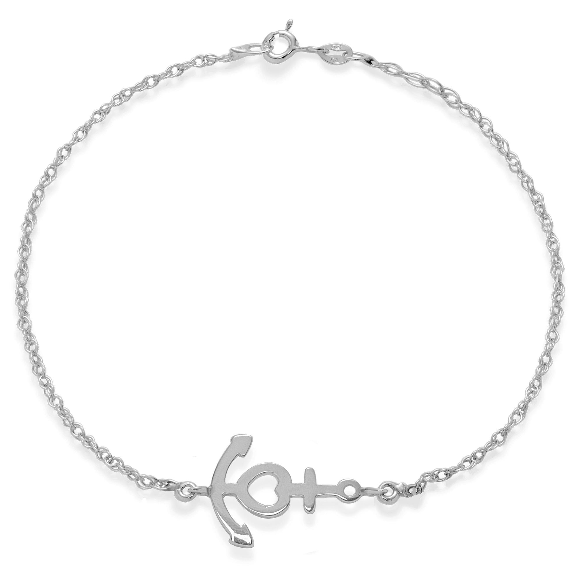Armband Anker silber - Vorderansicht