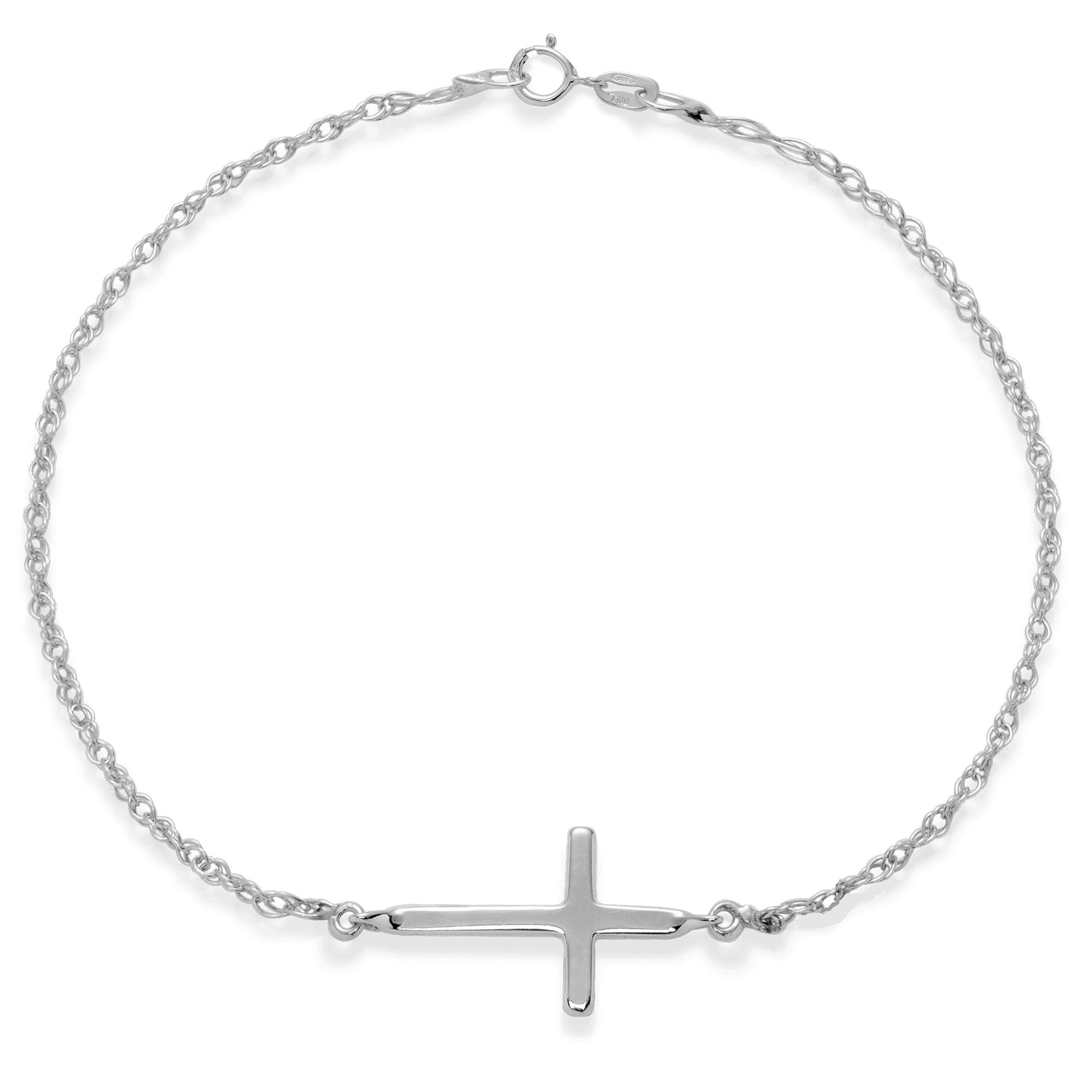 Lilou Armband mit Kreuz, silberfarben
