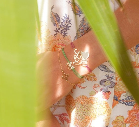 Lilou Armband mit Lilie, silberfarben, durchbrochen, Variante 1