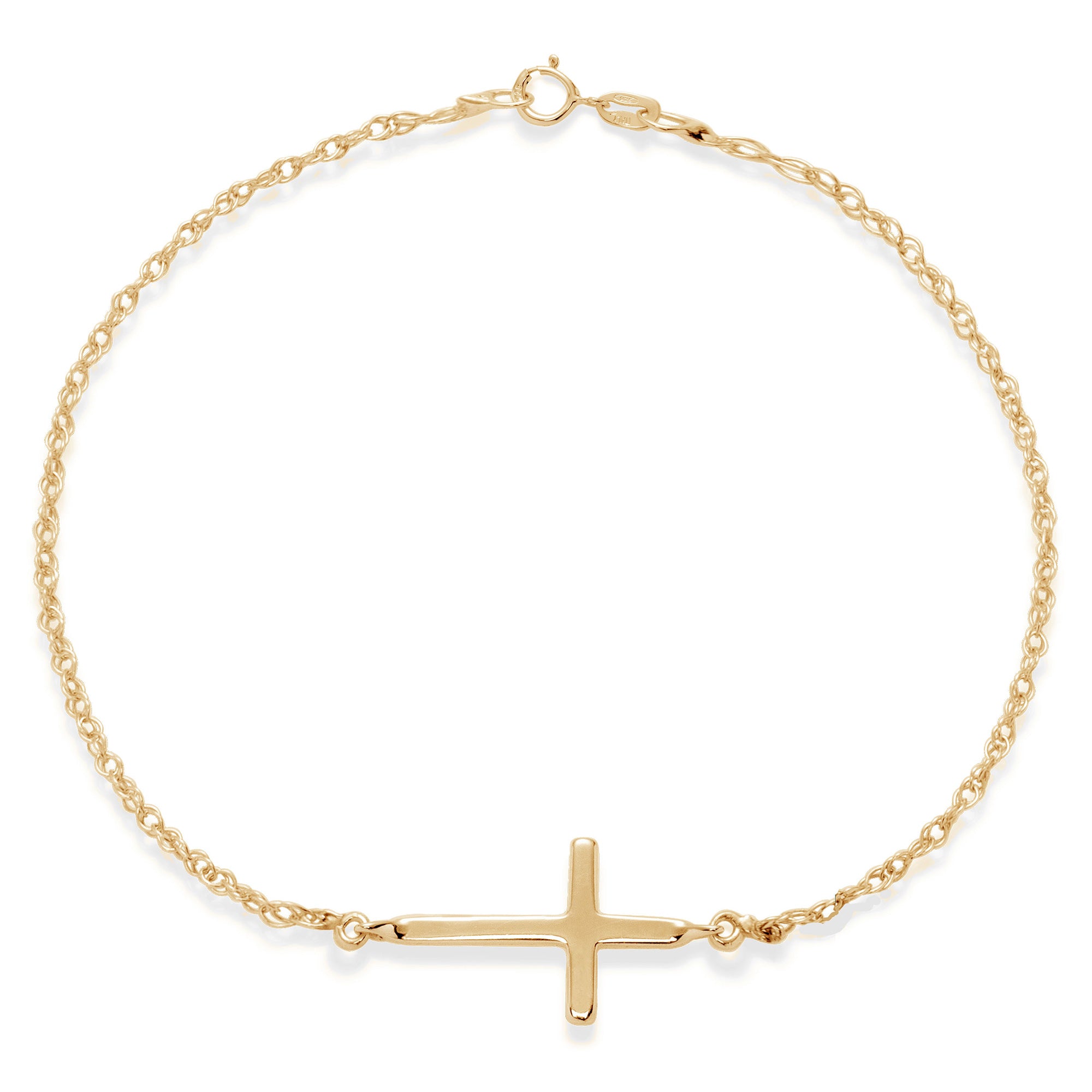 Lilou Armband mit vergoldetem Kreuzanhänger