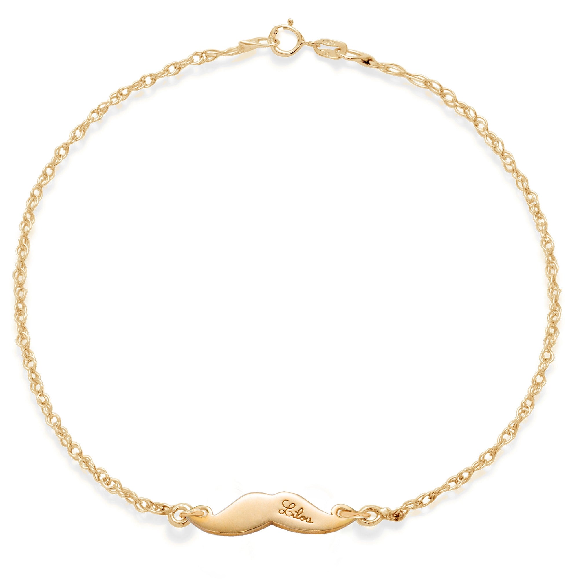 Lilou Armband mit Schnurrbart, vergoldet