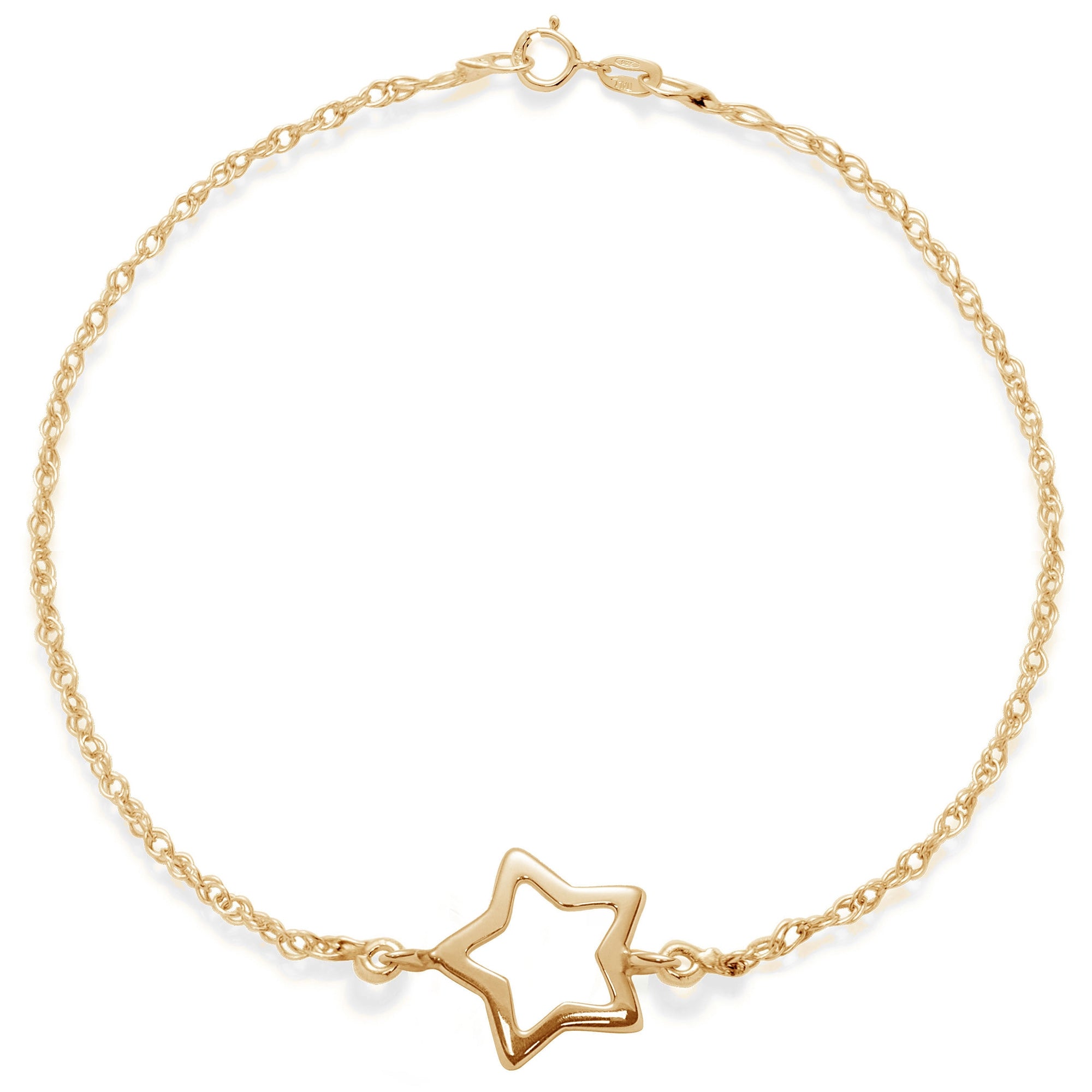 Lilou Armband mit Stern, vergoldet, durchbrochen