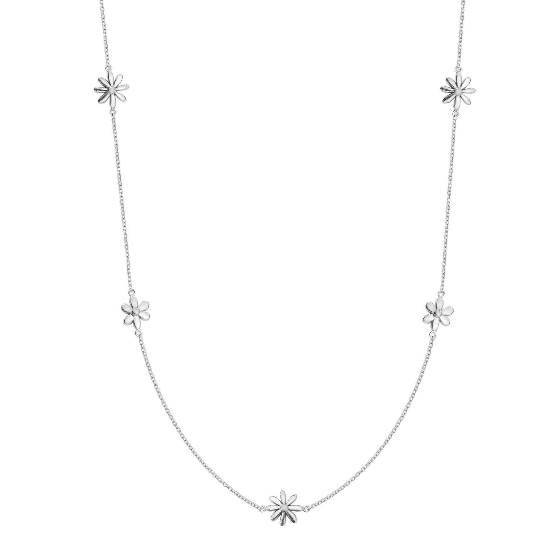 lilou  halskette  silber  flowers
