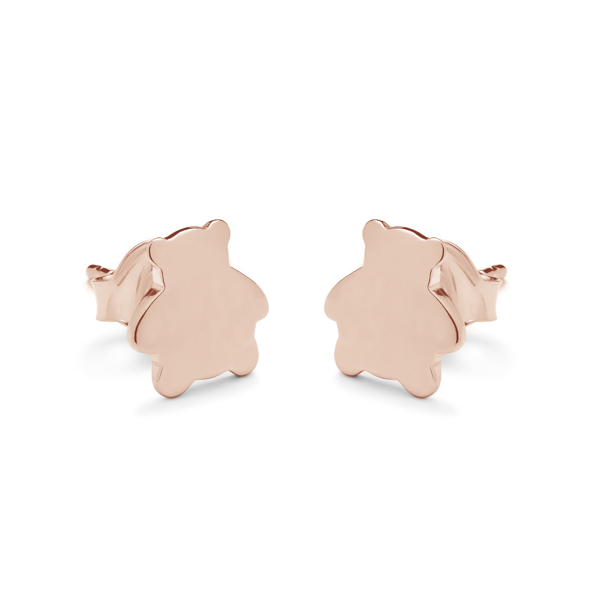 Ohrstecker Bärchen rosevergoldet - Vorderansicht