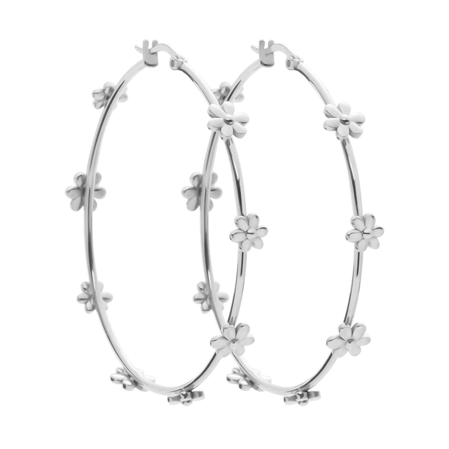 lilou  ohrringe  silber  flowers  kreolen