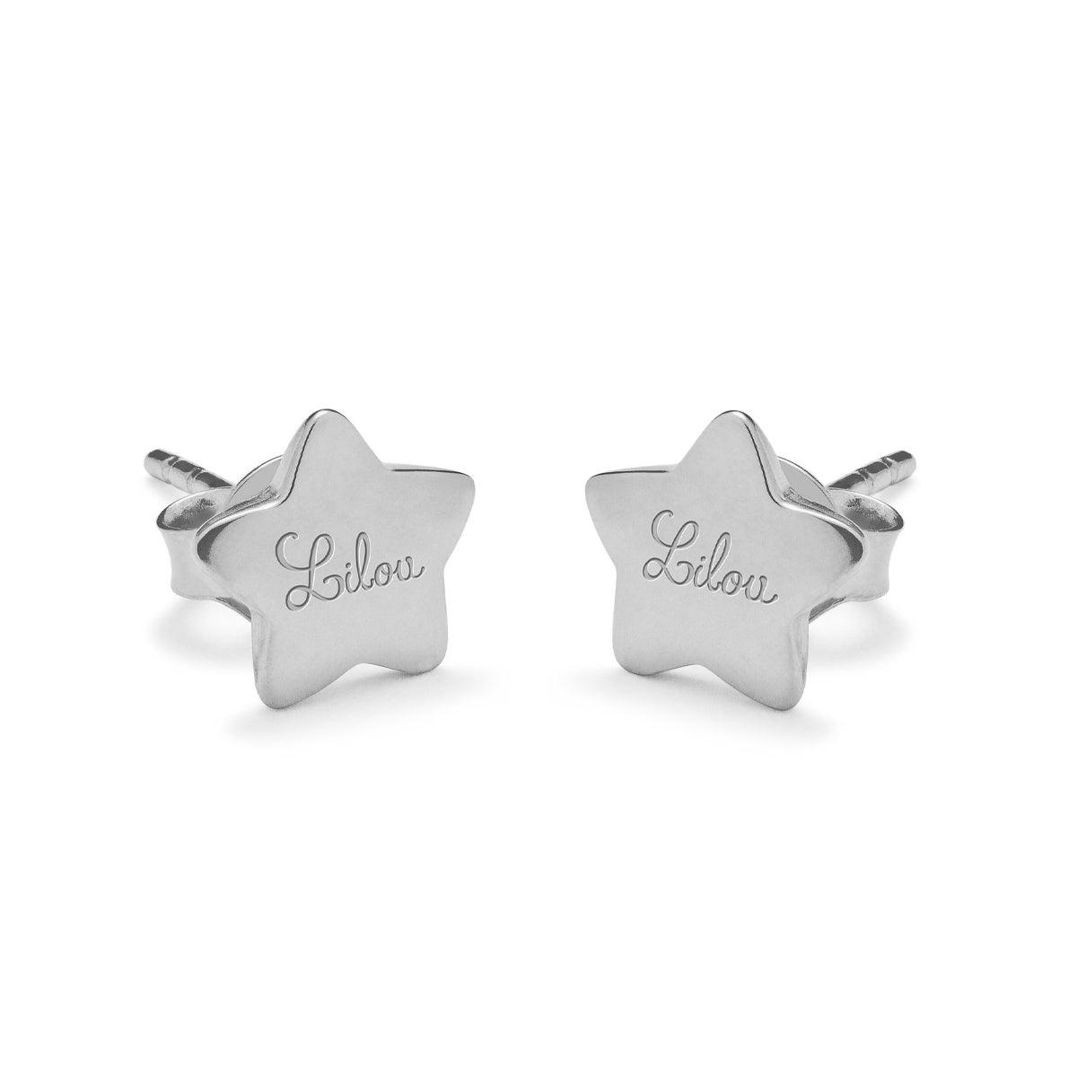 Ohrstecker Stern Lilou-Logo silber - Vorderansicht
