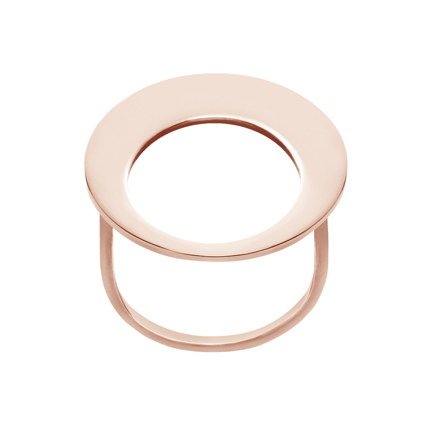 Ring rosévergoldet Mondmotiv