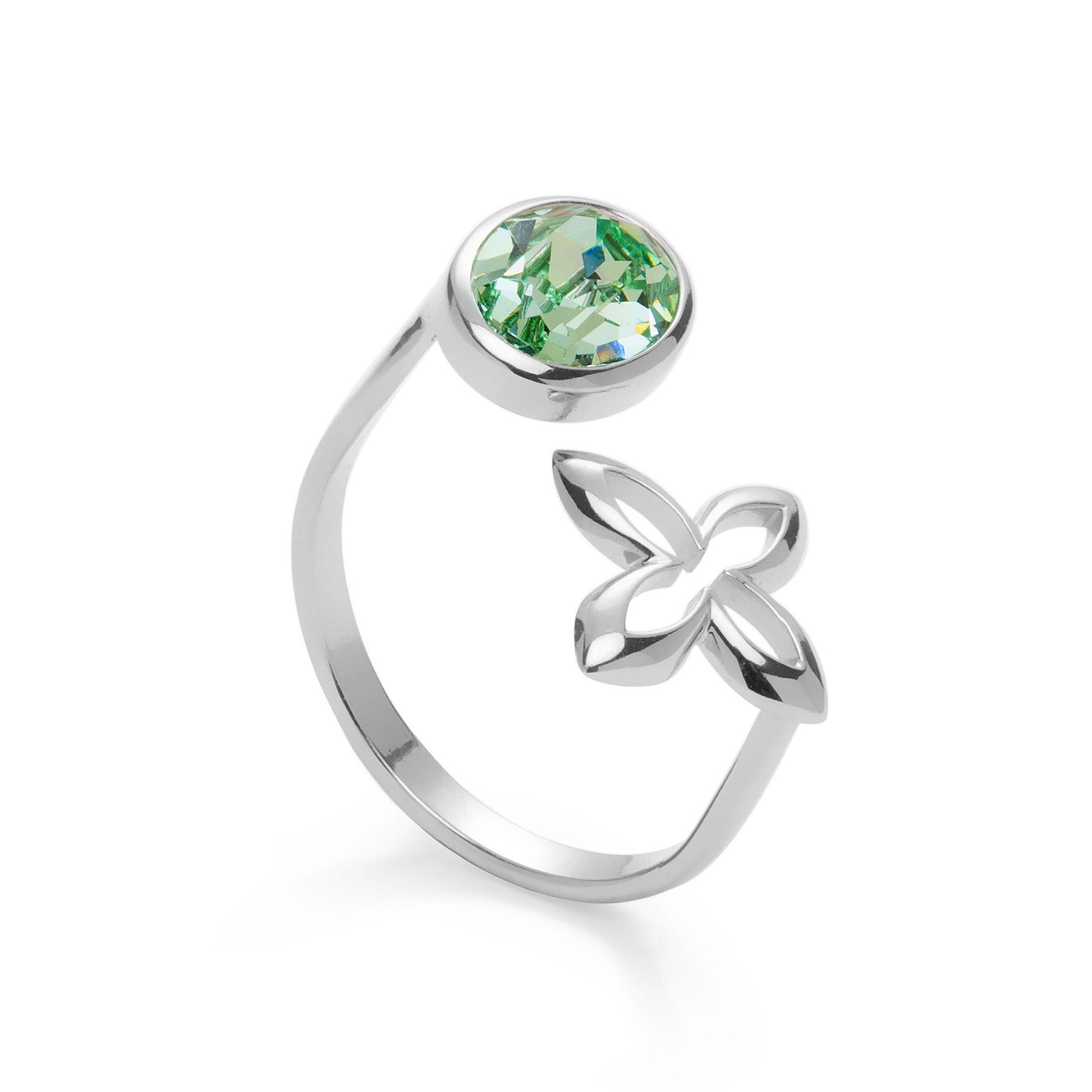 lilou ring silber barock gruen stein