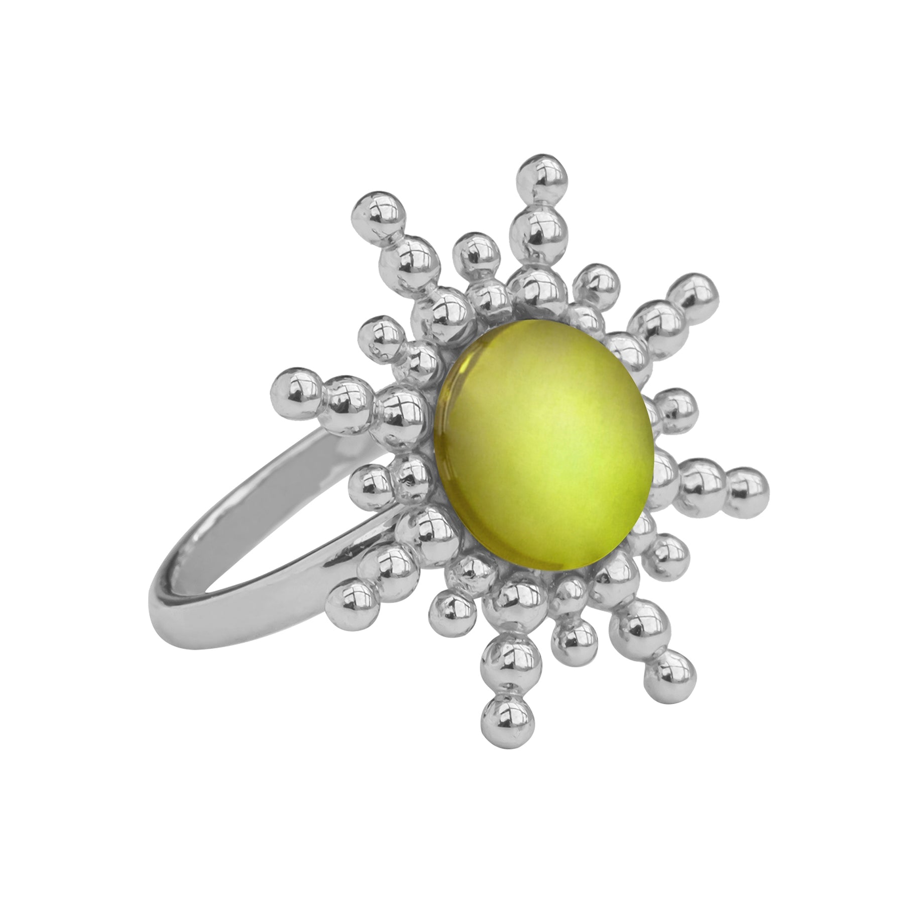 Silberner Ring mit Sonnenmotiv