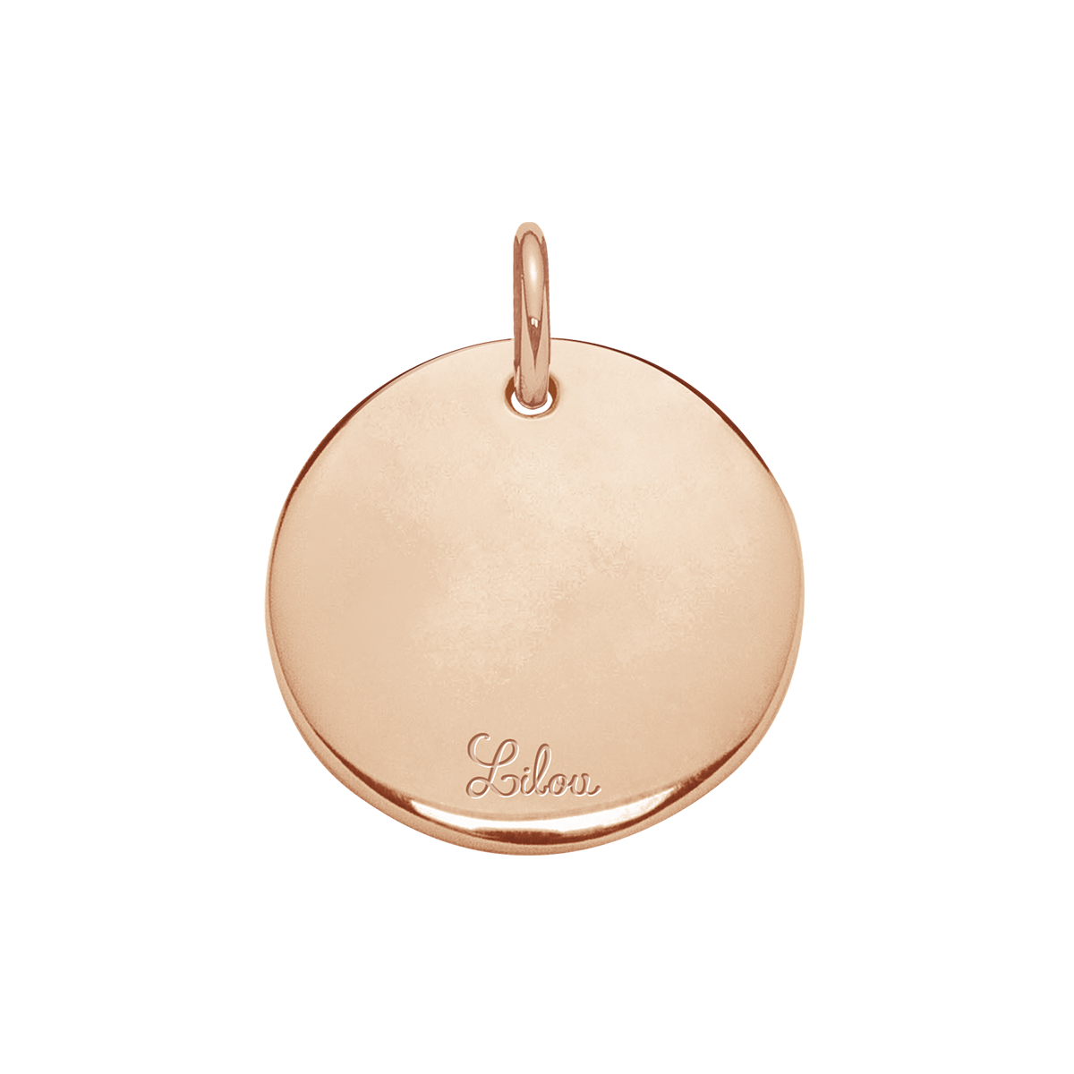 Medaille, 1 cm, rosévergoldet, Variante 2