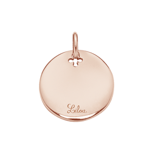 Medaille, 2 cm, rosévergoldet, Rückseite