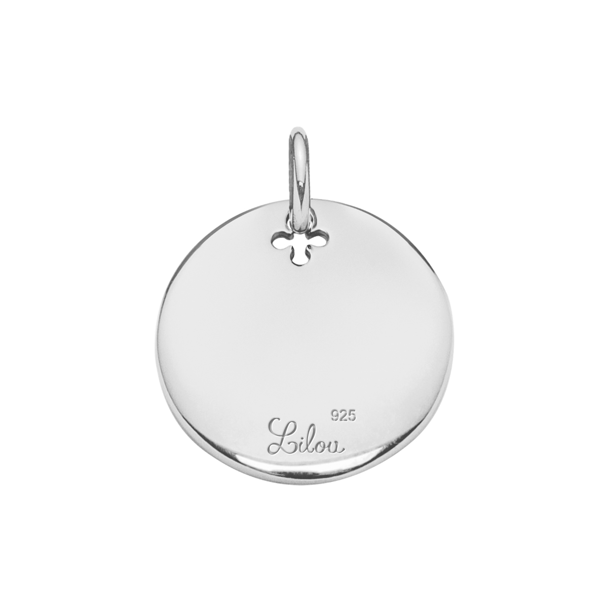 Medaille, 2 cm, silberfarben, Rückseite