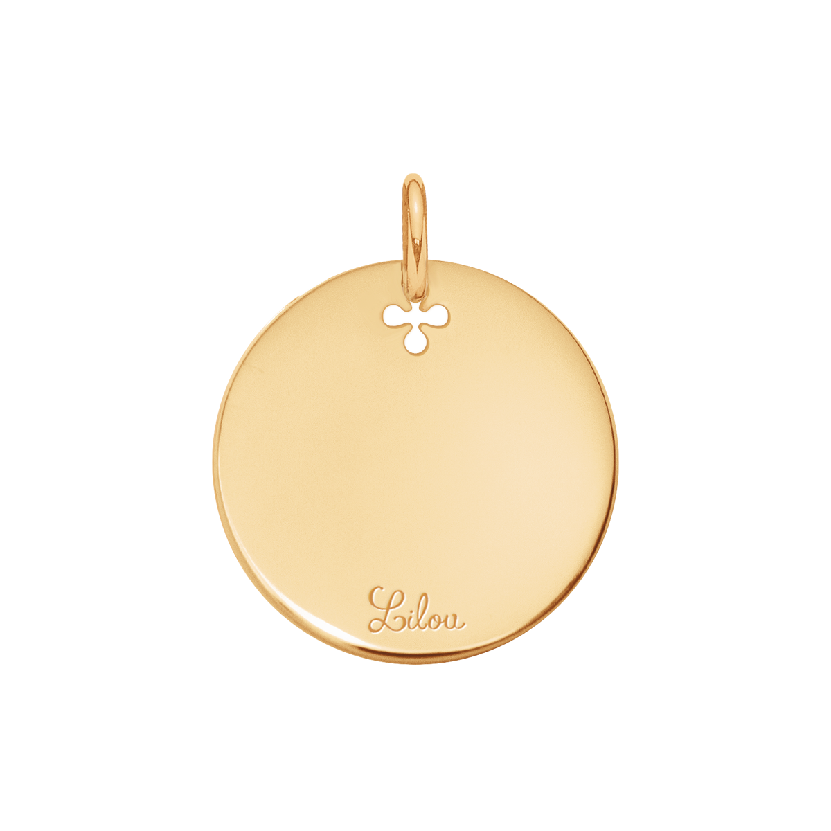 Medaillon mit weißen Zirkonen 1 cm