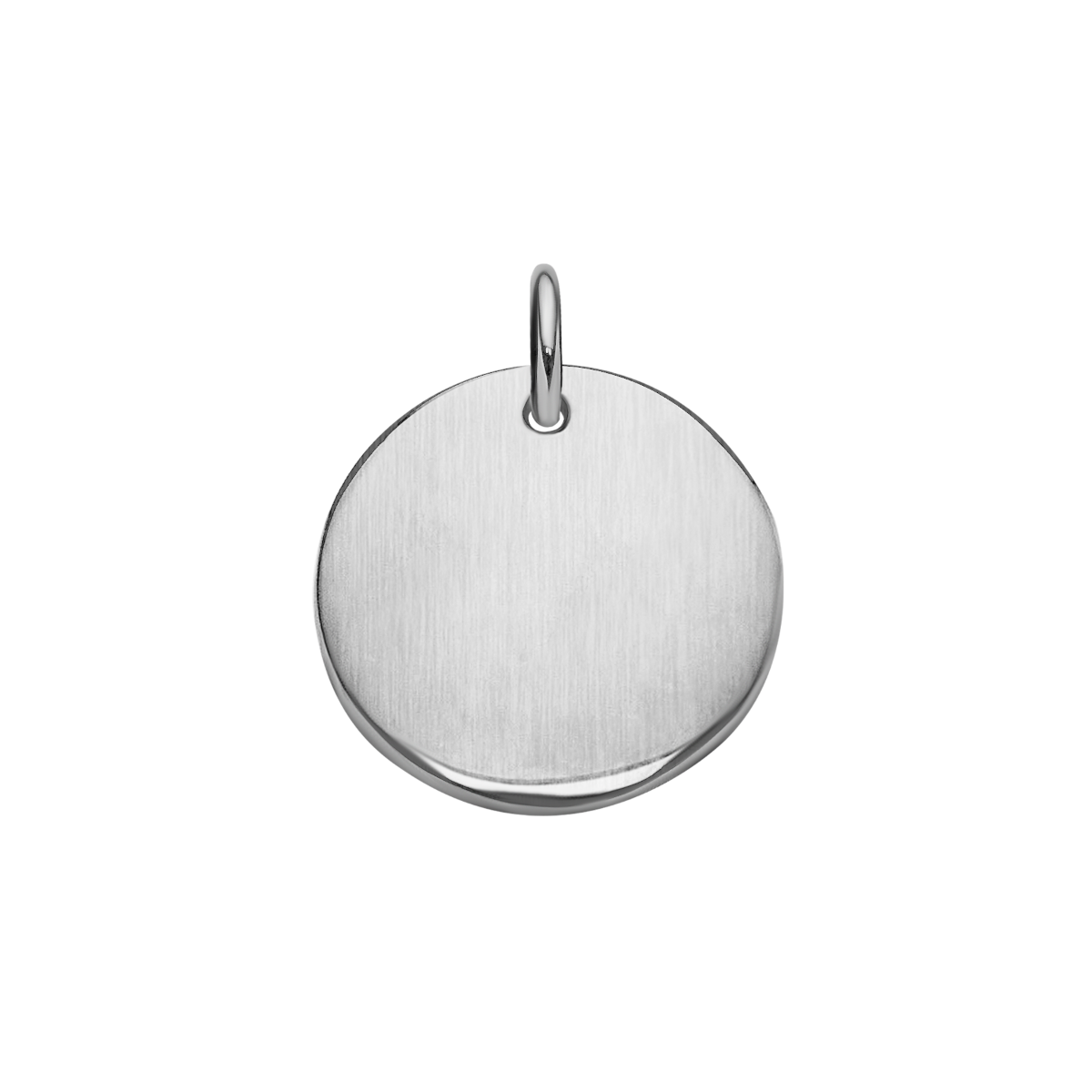 Anhänger Medaillon 1,5 cm gebürsteter Stahl