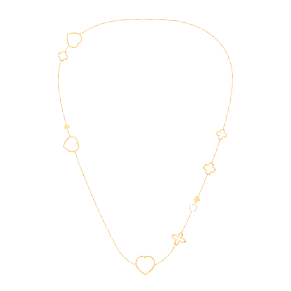 Halskette Icons 119 cm, vergoldet - Detailansicht