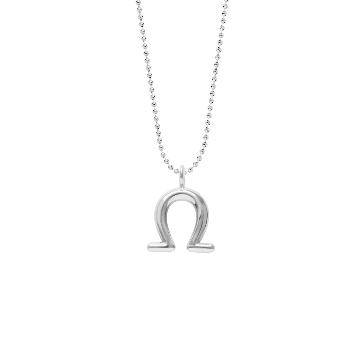Halskette Kügelchen 40 cm mit Waage-Anhänger silber