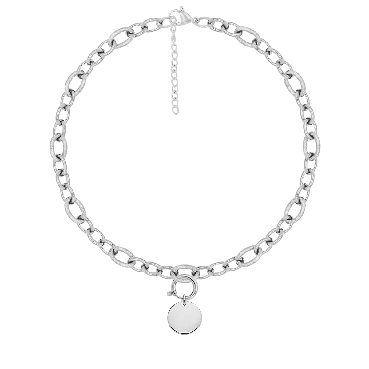 Halskette No.3 mit silbernem 1,5 cm Medaillon - Weitere Detailansicht