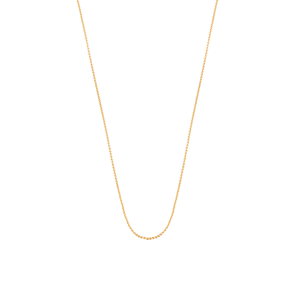 Halskette Faden 50 cm vergoldet - Halskette Faden 50 cm vergoldet - Vorderansicht