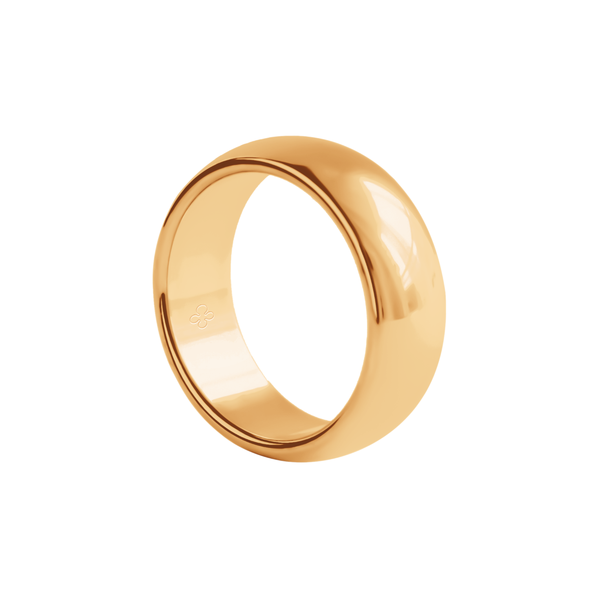 Breiter Ring vergoldet - Vorderansicht