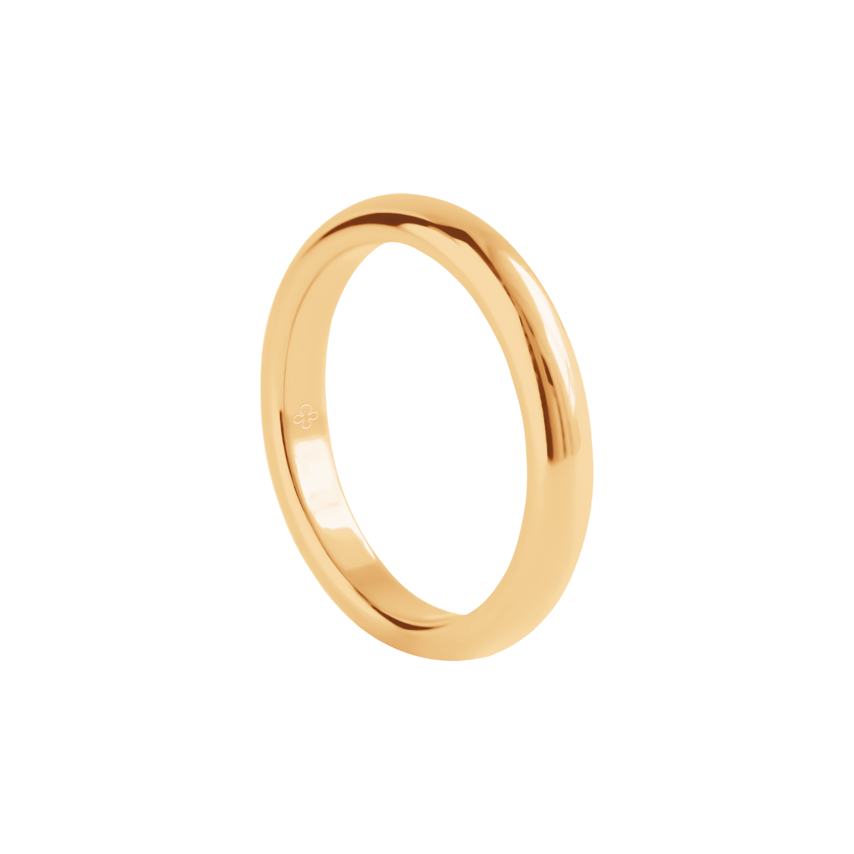 Ring schmall mit Personalisierung vergoldet - Vorderansicht