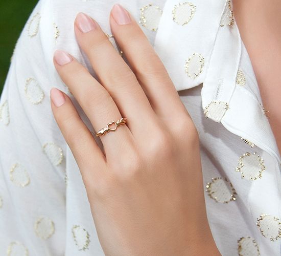 Ring Herz mit Flammen