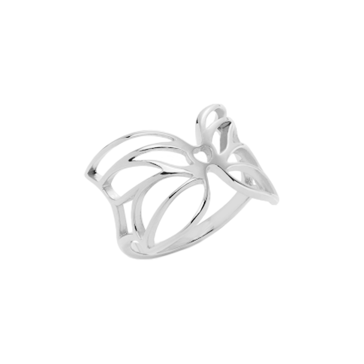 Ring silbern mit Schmetterling