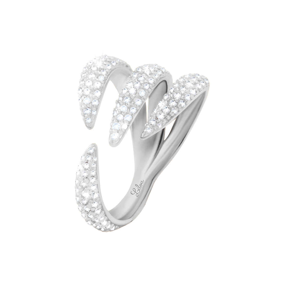 Ring Forza mit Zirkonen versilbert
